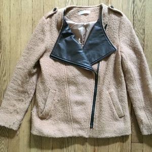 Last Chance Cotton Wool Faux Leather Boutique Coat